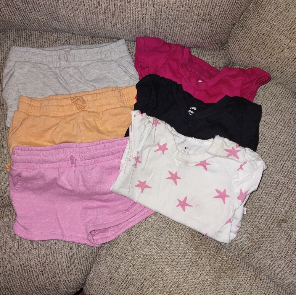 Girls shorts tshirts outfits